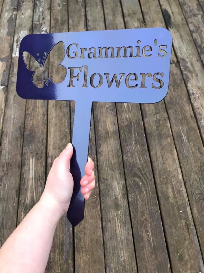 Personalized Garden Sign Custom Metal Garden Stake Etsy