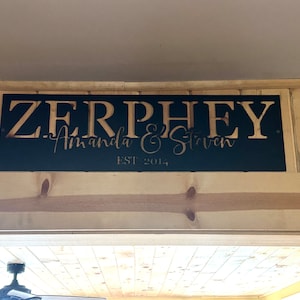 Personalized Wedding Gift - Metal Last Name & Date Sign - Bridal Shower Gift - Anniversary Gift - Personalized Gifts - Wall Art - Metal Sign