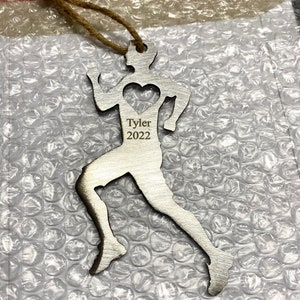 Runner Ornament - Running Man Metal Display - Gift For Runner - Running Pendant - Men's Running Gift - Personalized Running Gift