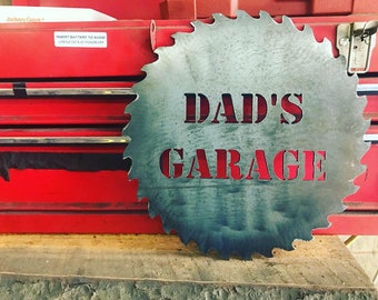 Panneau personnalisé de lame de scie - Lame de scie en métal pour papa, grand-père, papa, oncle - cadeau pour garage