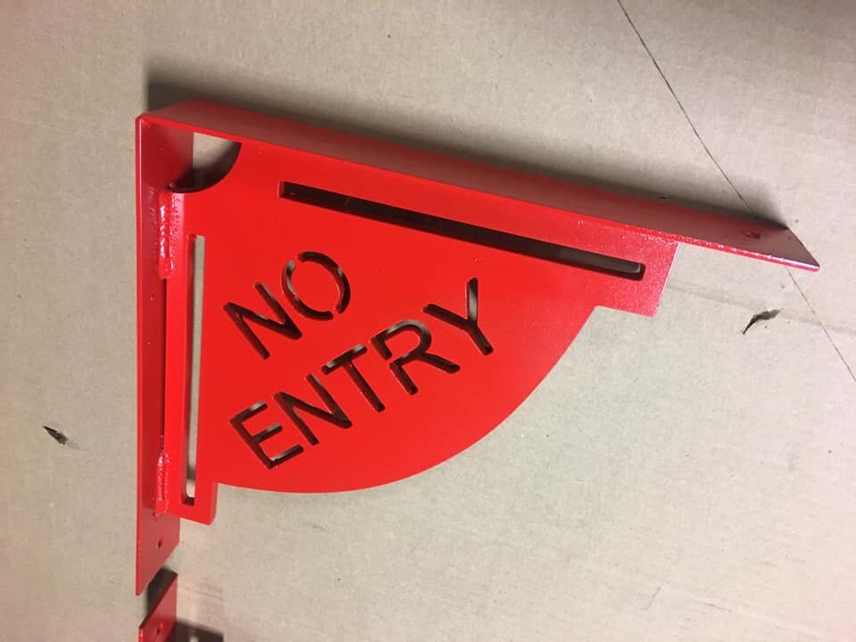 No Entry Brackets Safety Railing Brackets Industrial Brackets