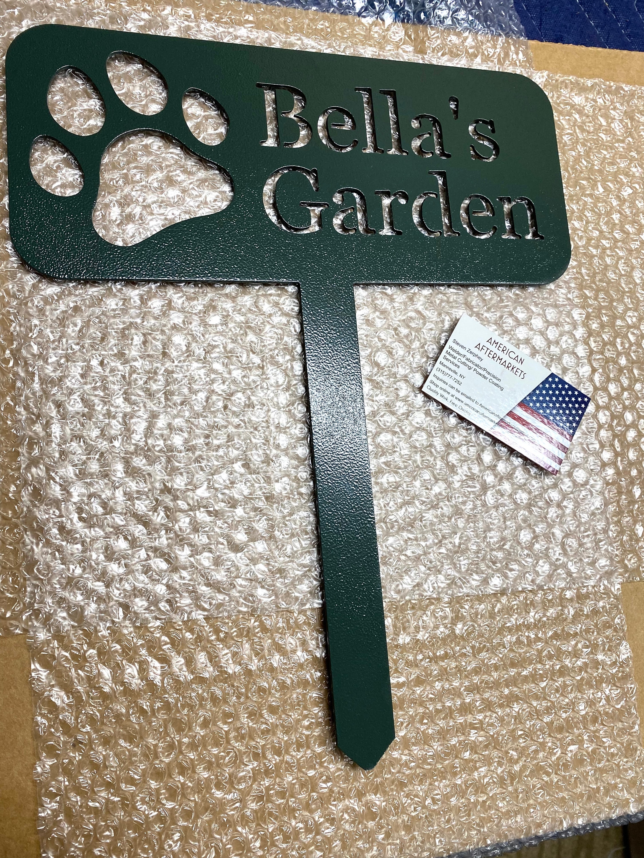 Personalized Garden Sign - Custom Metal Garden Stake - Grandpas Garden Stake -Metal Farm Stake -Personalized Ground Stake - Metal Marker