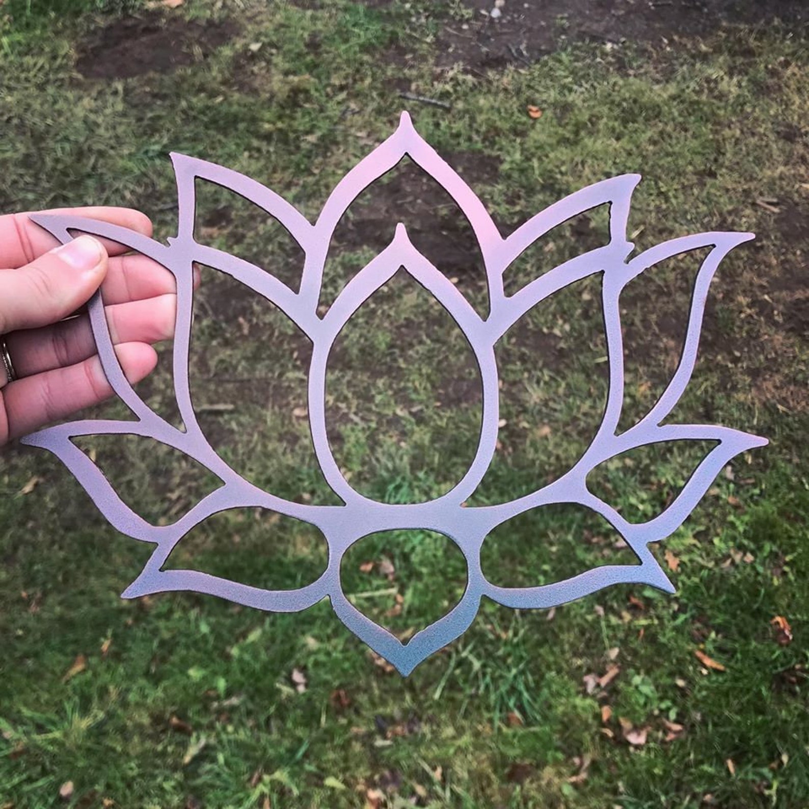 Metal Lotus Lotus Wall Decor Metal Lotus Flower Wall Etsy