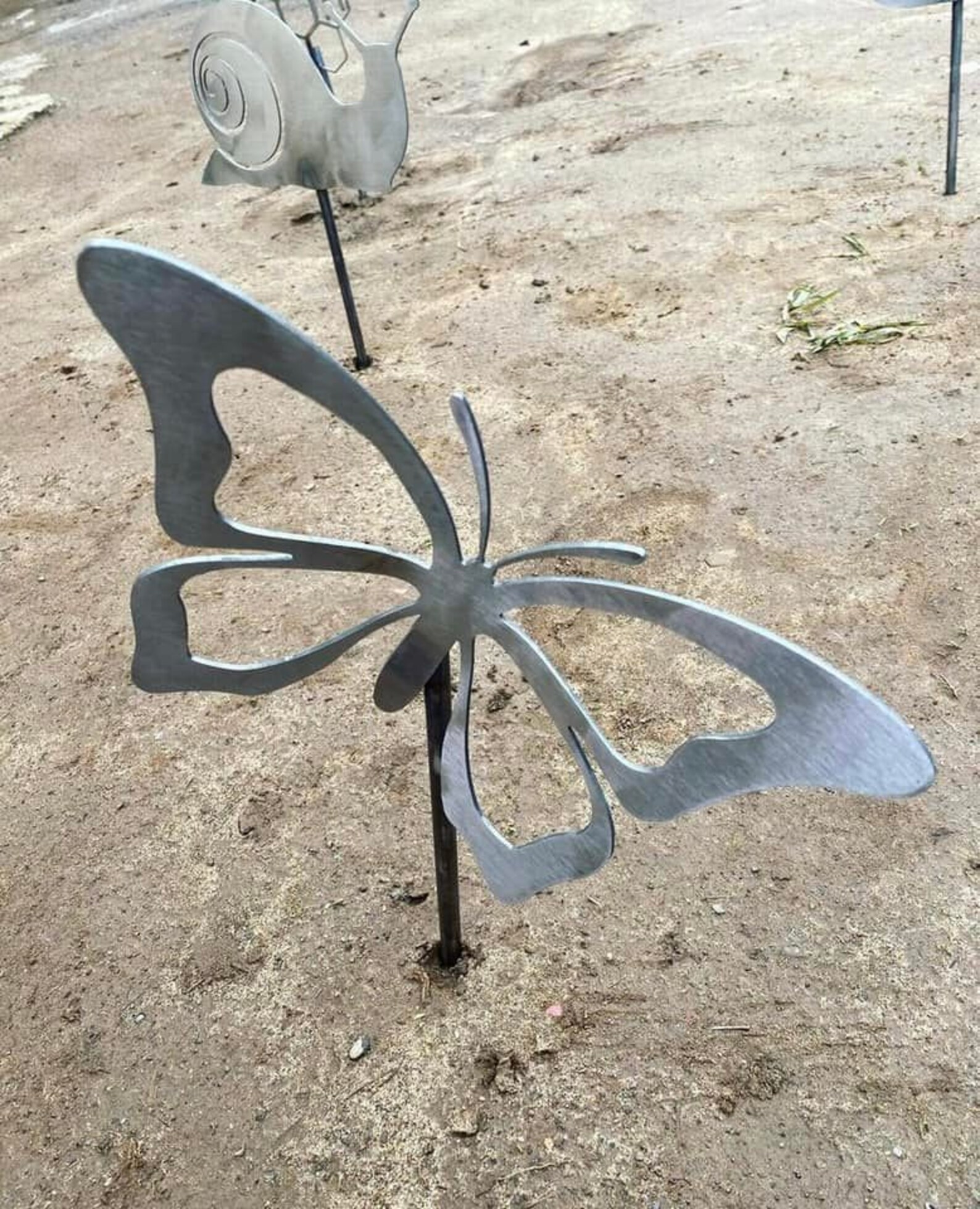 Metal Butterfly Garden Stake Butterfly Garden Art Etsy