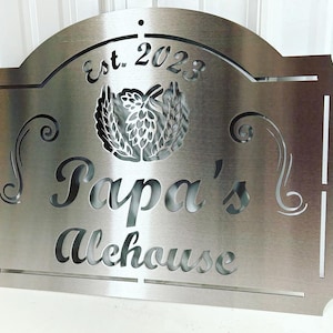 Gepersonaliseerde Metalen Bar Sign - Alehouse, Tap, Pub, Lounge - Aangepaste Metalen Sign - Gepersonaliseerde geschenken voor hem - Muur Decor - Geschenken voor hem