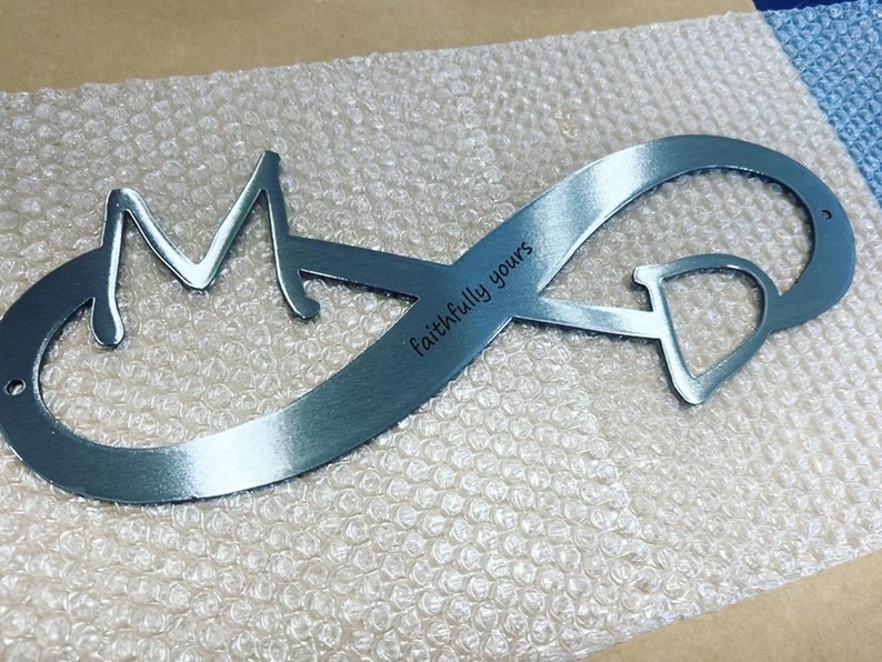 Personalized Metal Infinity Sign – Custom Initials Sign With Your ...