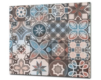 Tabla de cortar de vidrio templado con mosaico español – Decoración de cocina