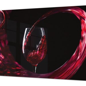 Gigantic KITCHEN BOARD & Induction Cooktop Cover- Red wine 1