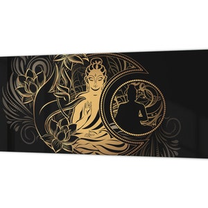 Glass kitchen panel with and w/o stainless steel back-coating: Ethnic spirituality