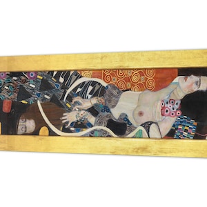 Toughened printed glass backsplash - Kitchen wall splashback Art Series: Judith I by Gustav Klimt