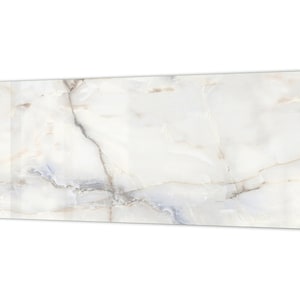 Design backsplash - Tempered Glass splashback with and without magnetic properties - Marbles 2 Series: White marble design