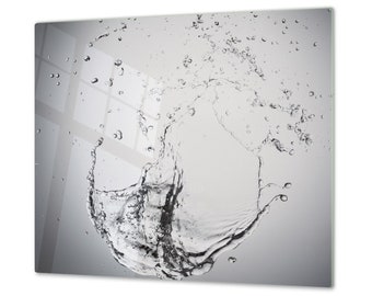 Tempered GLASS Cutting Board & Worktop saver D02 drops of water 1