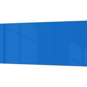 Glass kitchen panel with and w/o stainless steel back-coating: Azure