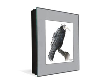 The Raven Key Safe | Decorative Magnetic Dry-Erase Board Key Cabinet
