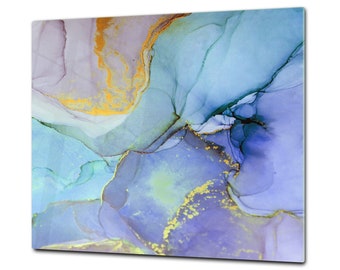 Tempered GLASS Cutting Board – Worktop saver and Pastry Board D23 Colourful abstractions Series: Colorful abstraction 1