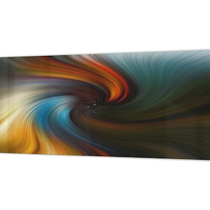 Wide Format Wall Panel With Magnetic and Non-magnetic Metal Sheet Backing  Colourful Abstractions Series: Current of Colors 
