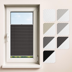 Concept Blinds - Customisable Blackout Pleated Blinds - Drill-Mounted - Blackout Material - Window Sizes 30-130cm x 40-230cm