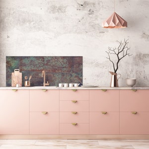 Wide format Wall panel with magnetic and non-magnetic metal sheet backing Rusted textures Series: Vintage rusted metal