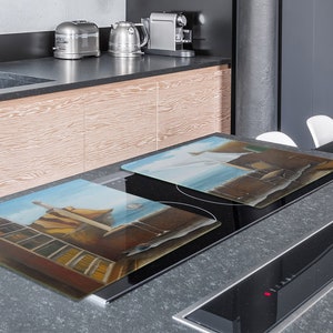 Induction Cooktop Cover Glass Pastry Board View of the | Etsy