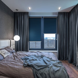 BIG CUSTOMISED Blackout Roller Blind - Thermal Roller Shades Blinds for Windows and Doors - Width from 100cm to 150 cm (39.37&quot; to 59&quot;)