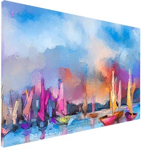 Wall Planner Whiteboard, Magnetic Dry-Erase Board for Home Office : Impressionist seascape