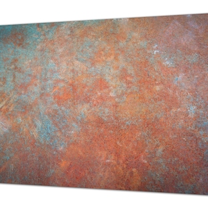 BIG KITCHEN BOARD & Induction Cooktop Cover – Glass Pastry Board DD34 Rusted textures Series: Oxidized metal 2