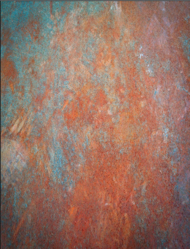Wide Format Wall Panel With Magnetic and Non-magnetic Metal Sheet Backing  Rusted Textures Series: Vintage Rusted Metal 