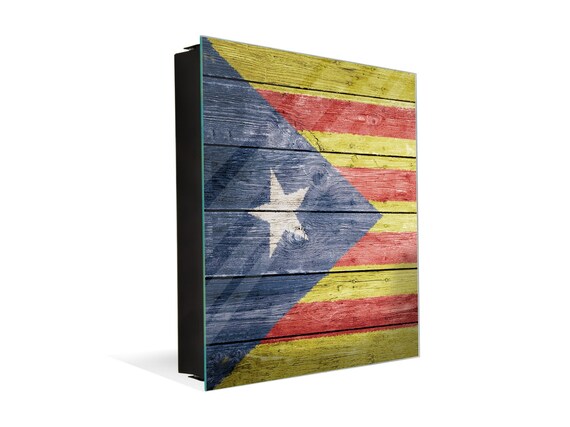 Decorative Key Cabinet Storage Box Senyera Catalana Etsy