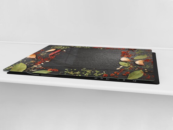 HUGE Tempered Glass Cooktop Cover Asian spices 1