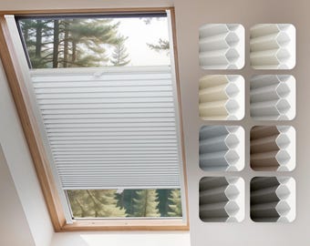 Persiana plisada para ventana de techo Concept Blinds Honeycomb: opaca, con aislamiento térmico, hecha a medida, ajustable, fácil de instalar con taladro.