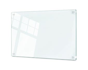 Tempered Glass Cutting Board 52x40cm, Transparent Kitchen Worktop Protector, Heat Resistant Trivet