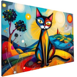 Wall Planner Whiteboard, Magnetic Dry-Erase Board for Home Office : Painted cat