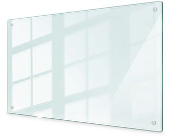 Extra Large Tempered Glass Cutting Board 80x52cm, Transparent Worktop Saver Protector