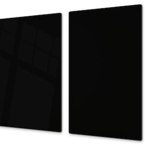 Tempered GLASS Cutting Board & Worktop saver black