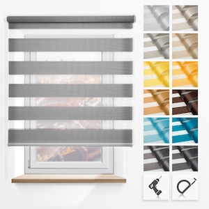 BIG Zebra Roller Blinds - Roller Blind – Wall Mount – Customised Size – Width from  100 - 169cm (39.37&quot; - 86.61&quot;)