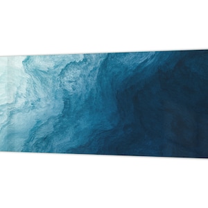 Contemporary glass kitchen panel - Wide format wall backsplash Rusted textures Series: Thorny waves