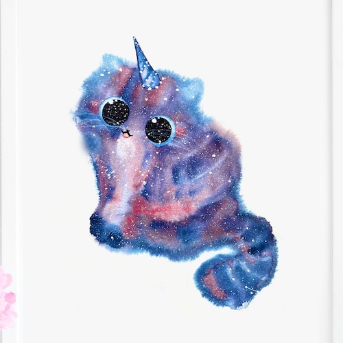 Unicorn Cat Art Print Instant Download Art Printable Cat - Etsy