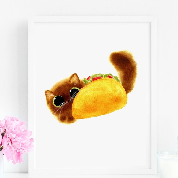 Taco Cat Toy Etsy