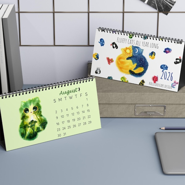 2026 Cat Calendar Etsy