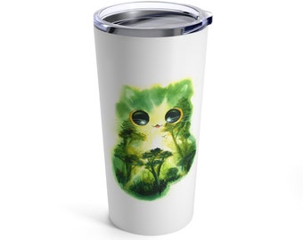 Forest and Moss Cat Tumbler 20oz