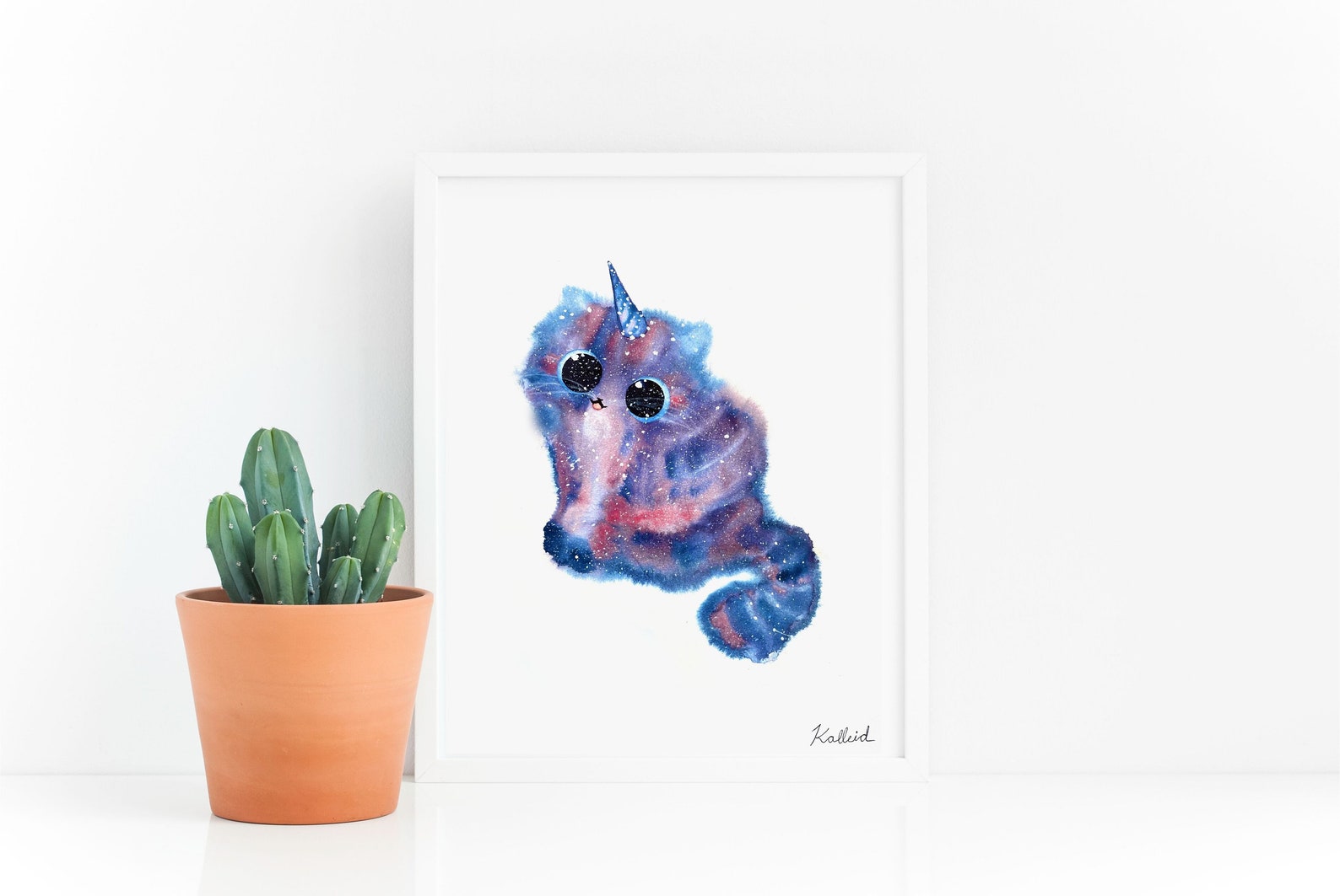 Unicorn Cat Art Print Instant Download Art Printable Cat | Etsy