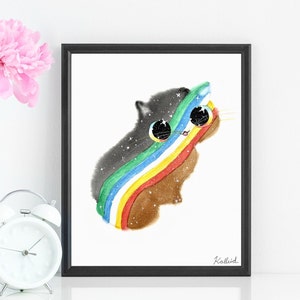 Disability Pride Flag Cat Art Print, INSTANT DOWNLOAD Art Printable, Cat Lover Gift Decor