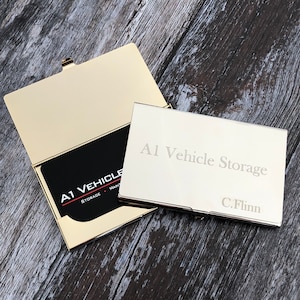 Gepersonaliseerde Gegraveerde Business Card Holder