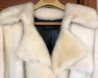 Gucci Women's Mink Fur Leather Coat Jacket