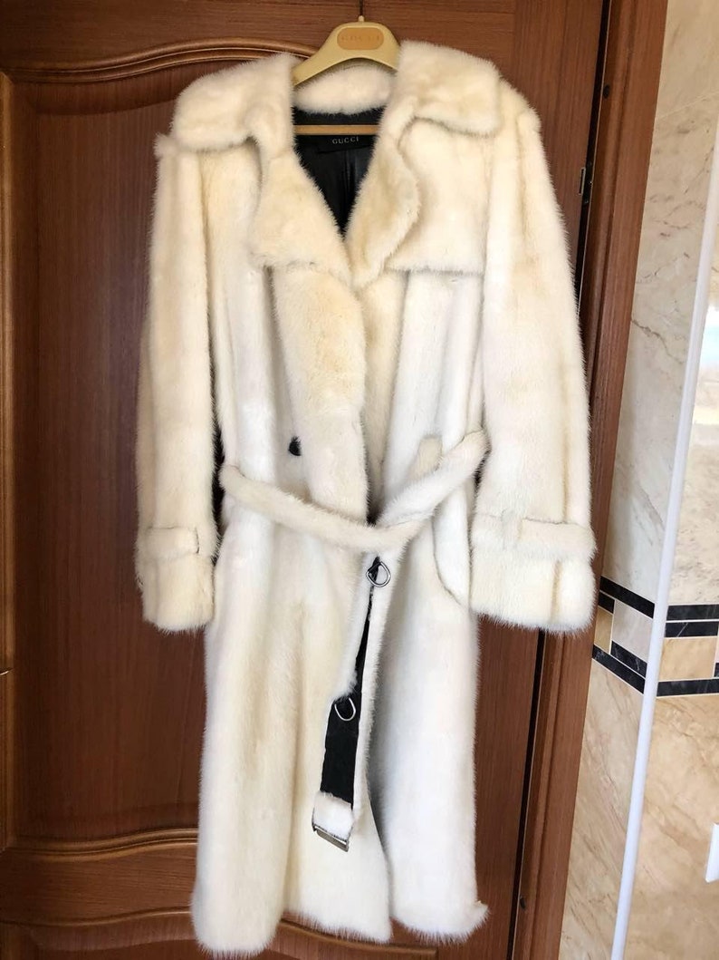 Gucci Women's Mink Fur Leather Coat Jacket Etsy
