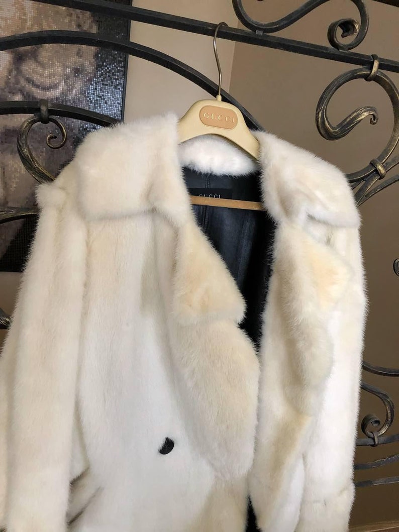 Gucci Women's Mink Fur Leather Coat Jacket Etsy