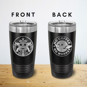 Starbucks The Child Coffee Cup - Personalized Gift - Insulated Coffee Cup - 20 oz Cup - Custom Tumbler