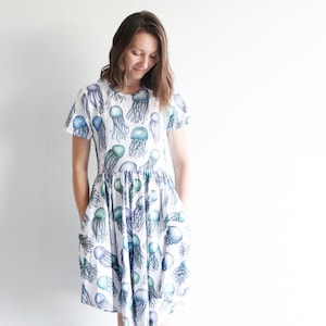 Adult Dress with Pockets - Jellyfish