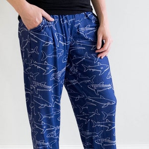 Adult and Youth Shark Pants - Beach Vacation - Matching Family - Matching Cruise Outfit - Matching Beach Outfit - Matching Loungewear