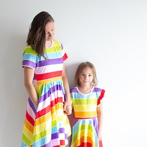 ON SALE! Adult Dress with Pockets - Rainbow